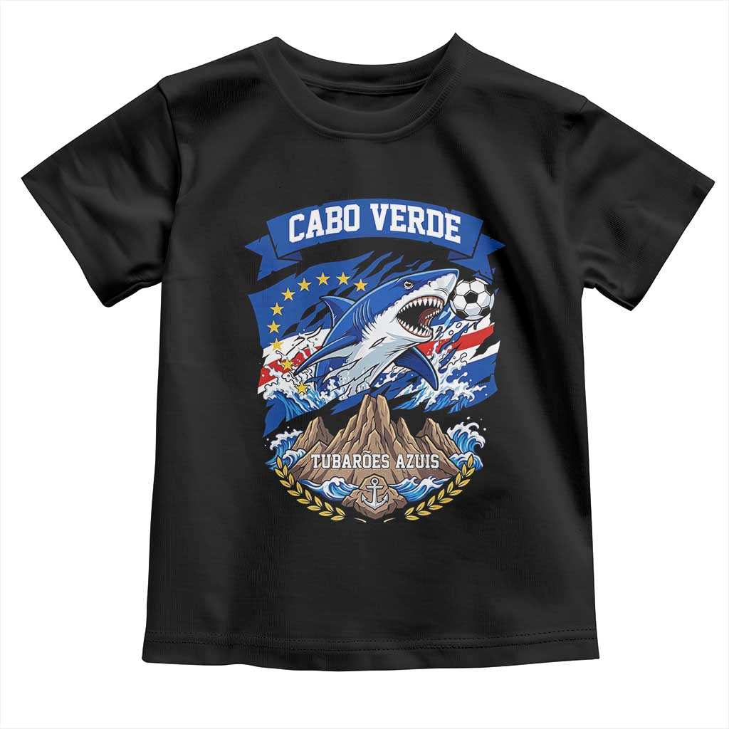 Cabo Verde Tubarões Azuis Soccer Pride Toddler T Shirt Cape Verde Blue Sharks Football Fans
