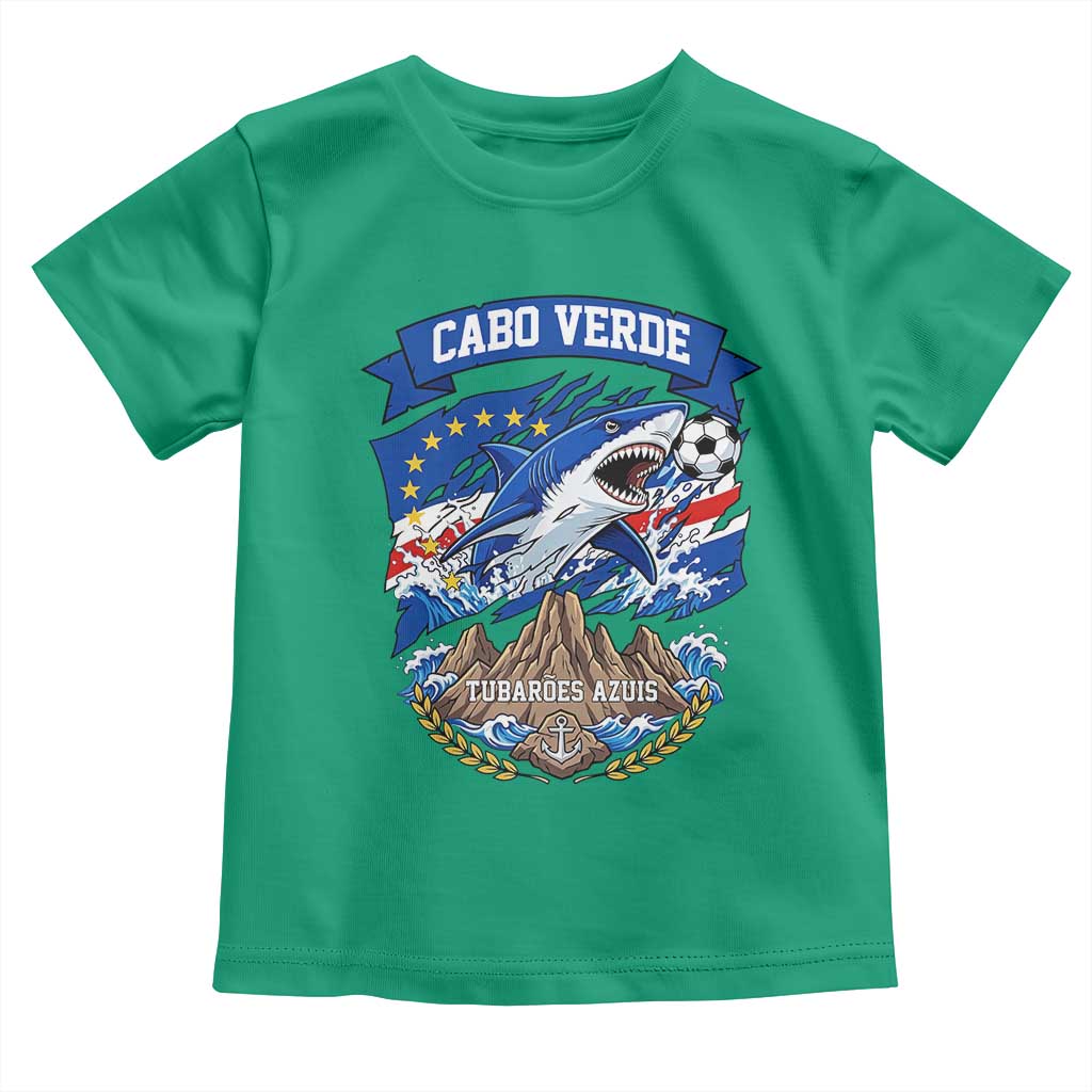 Cabo Verde Tubarões Azuis Soccer Pride Toddler T Shirt Cape Verde Blue Sharks Football Fans