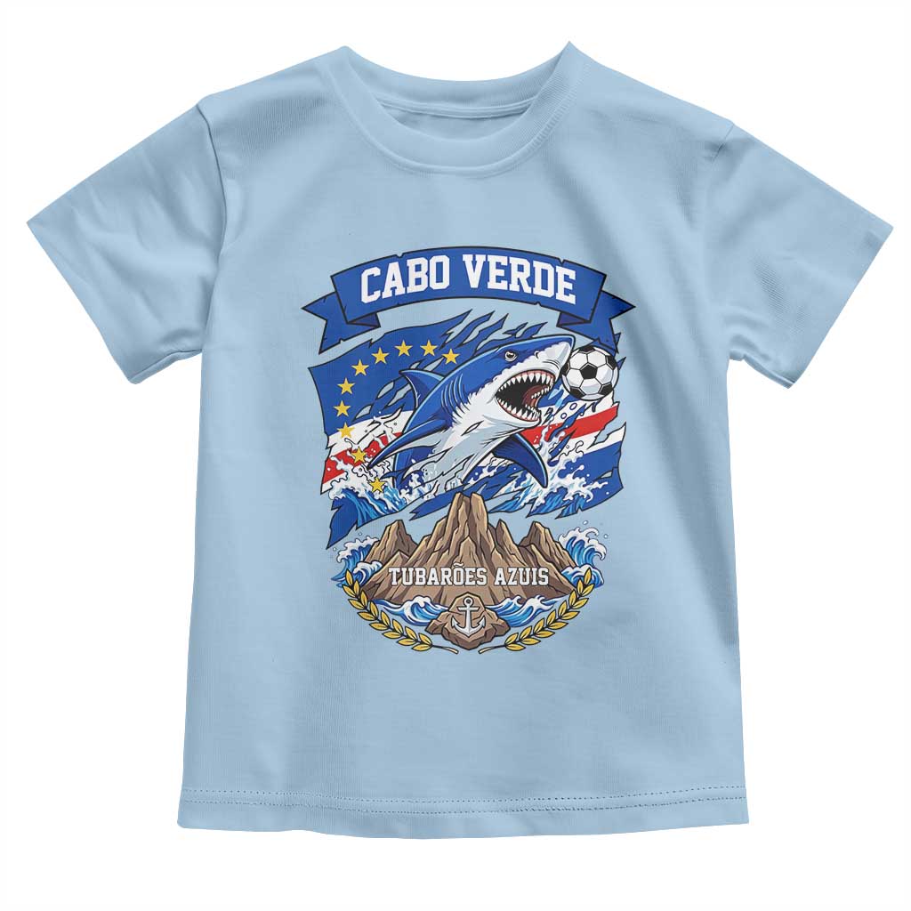 Cabo Verde Tubarões Azuis Soccer Pride Toddler T Shirt Cape Verde Blue Sharks Football Fans