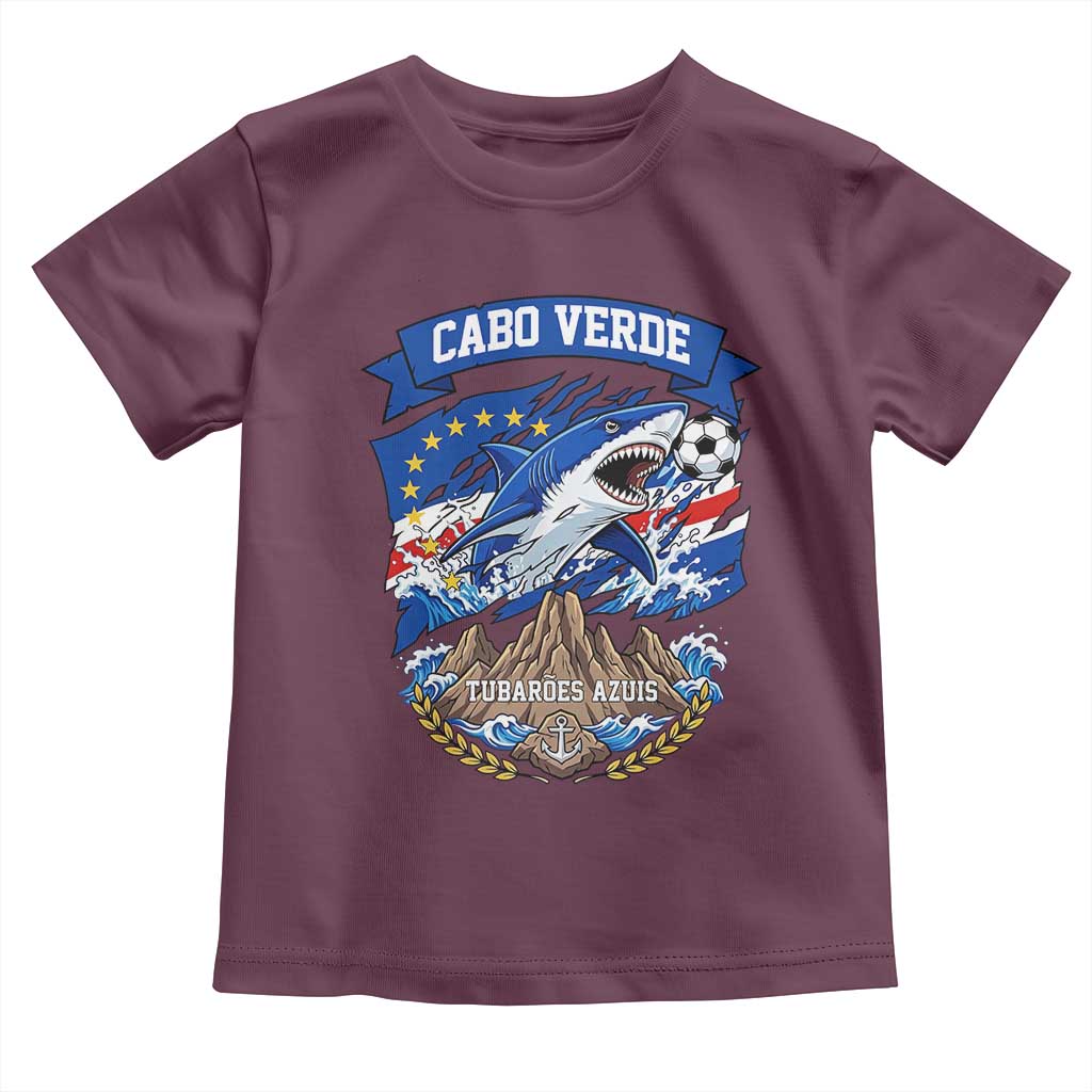 Cabo Verde Tubarões Azuis Soccer Pride Toddler T Shirt Cape Verde Blue Sharks Football Fans