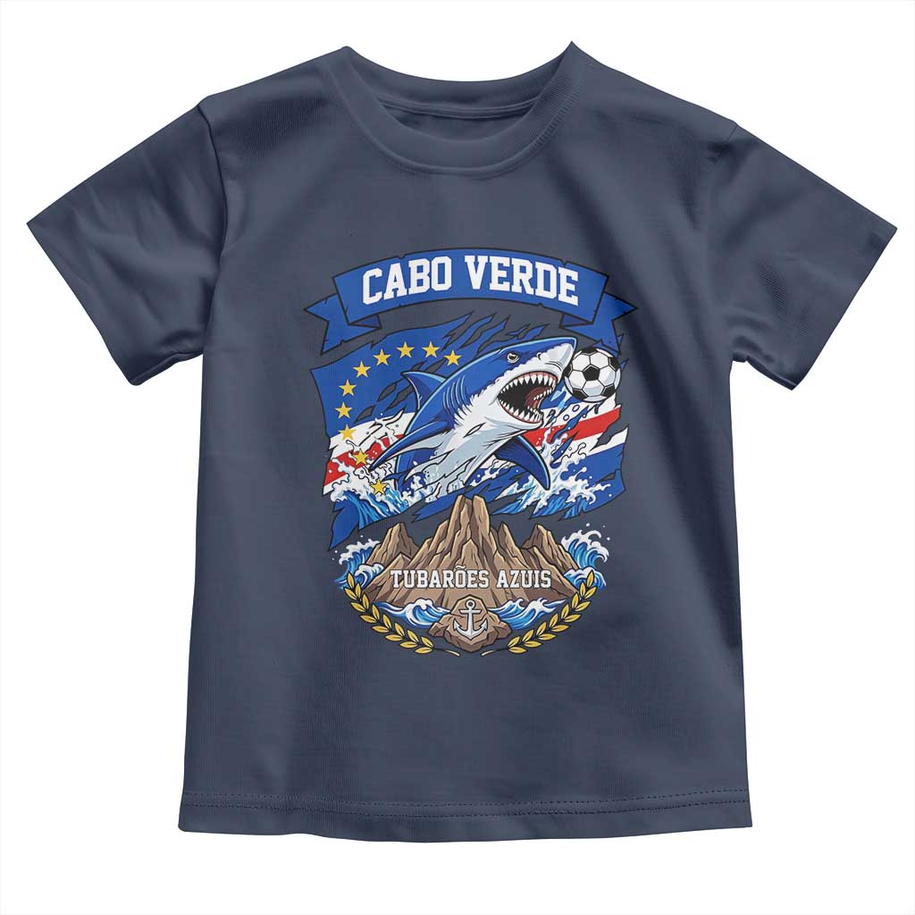 Cabo Verde Tubarões Azuis Soccer Pride Toddler T Shirt Cape Verde Blue Sharks Football Fans