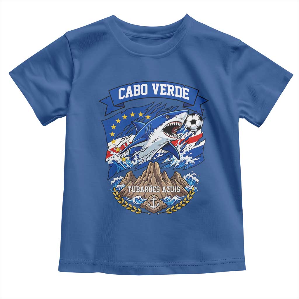 Cabo Verde Tubarões Azuis Soccer Pride Toddler T Shirt Cape Verde Blue Sharks Football Fans