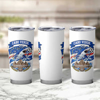 Cabo Verde Tubarões Azuis Soccer Pride Tumbler Cup Cape Verde Blue Sharks Football Fans