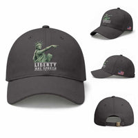Liberty Has Spoken Pointing Statue Parody Baseball Cap Funny Sarcastic Basketball Sports Viral Meme Americana