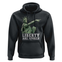 Liberty Has Spoken Pointing Statue Parody Hoodie Funny Sarcastic Basketball Sports Viral Meme Americana