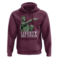 Liberty Has Spoken Pointing Statue Parody Hoodie Funny Sarcastic Basketball Sports Viral Meme Americana