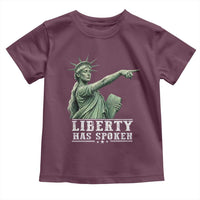 Liberty Has Spoken Pointing Statue Parody Toddler T Shirt Funny Sarcastic Basketball Sports Viral Meme Americana