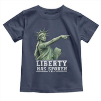 Liberty Has Spoken Pointing Statue Parody Toddler T Shirt Funny Sarcastic Basketball Sports Viral Meme Americana