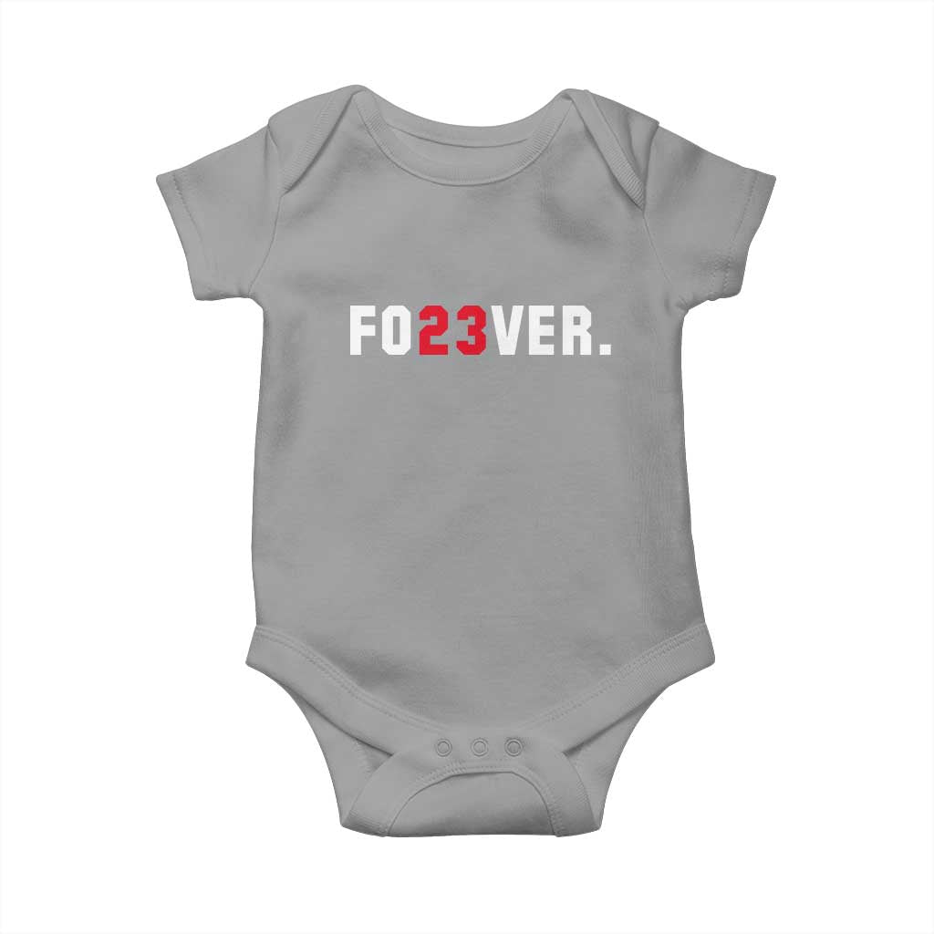 Classic Baseball Jersey Number 23 Baby Onesie Fo23ever #23 Vintage Sports Fan - Wonder Print Shop