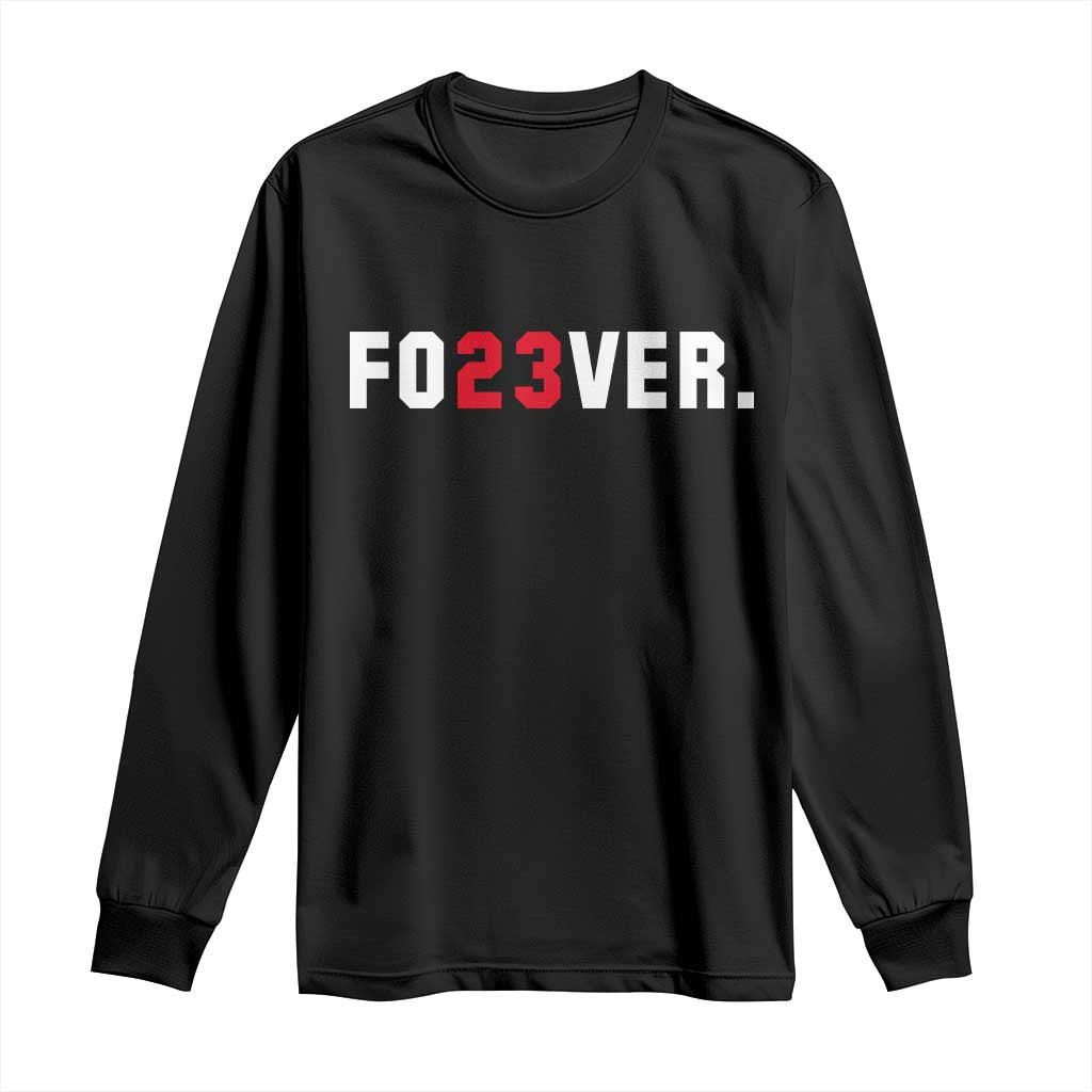 Classic Baseball Jersey Number 23 Long Sleeve Shirt Fo23ever #23 Vintage Sports Fan - Wonder Print Shop