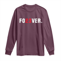 Classic Baseball Jersey Number 23 Long Sleeve Shirt Fo23ever #23 Vintage Sports Fan - Wonder Print Shop