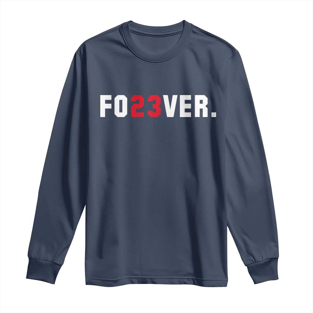 Classic Baseball Jersey Number 23 Long Sleeve Shirt Fo23ever #23 Vintage Sports Fan - Wonder Print Shop