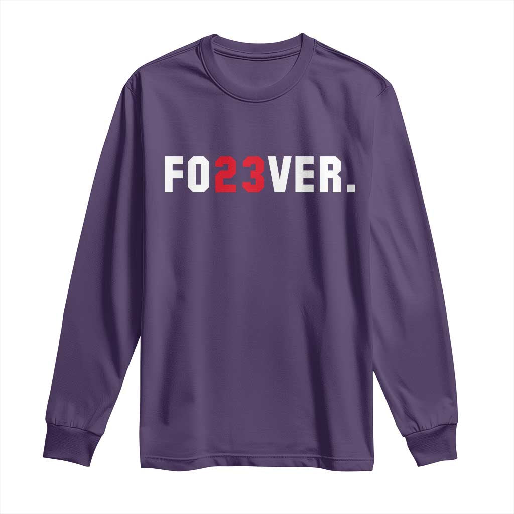 Classic Baseball Jersey Number 23 Long Sleeve Shirt Fo23ever #23 Vintage Sports Fan - Wonder Print Shop