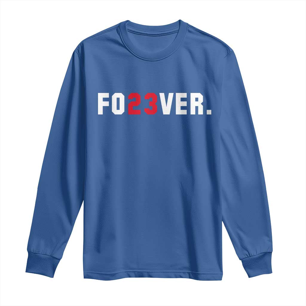Classic Baseball Jersey Number 23 Long Sleeve Shirt Fo23ever #23 Vintage Sports Fan - Wonder Print Shop