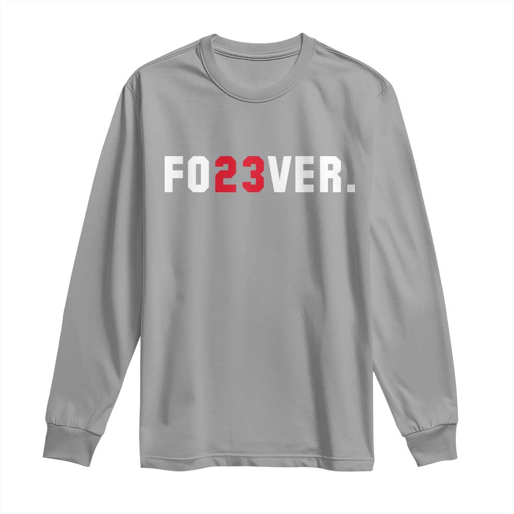 Classic Baseball Jersey Number 23 Long Sleeve Shirt Fo23ever #23 Vintage Sports Fan - Wonder Print Shop