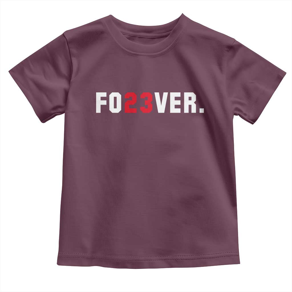Classic Baseball Jersey Number 23 Toddler T Shirt Fo23ever #23 Vintage Sports Fan - Wonder Print Shop
