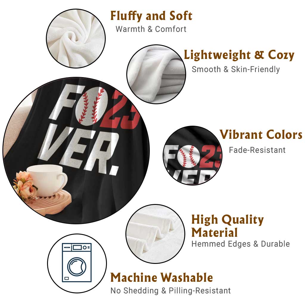 Classic Baseball Jersey Number 23 Throw Blanket Fo23ever #23 Ball Sports Fan - Wonder Print Shop