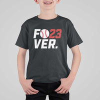 Classic Baseball Jersey Number 23 T Shirt For Kid Fo23ever #23 Ball Sports Fan - Wonder Print Shop