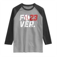 Classic Baseball Jersey Number 23 Raglan Shirt Fo23ever #23 Ball Sports Fan - Wonder Print Shop
