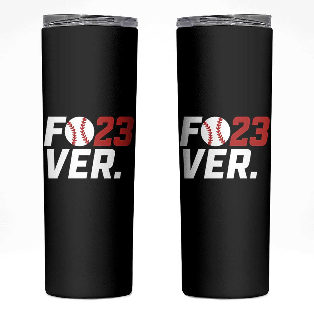 Classic Baseball Jersey Number 23 Skinny Tumbler Fo23ever #23 Ball Sports Fan - Wonder Print Shop