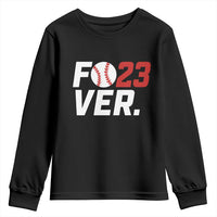 Classic Baseball Jersey Number 23 Youth Sweatshirt Fo23ever #23 Ball Sports Fan - Wonder Print Shop