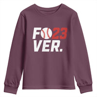 Classic Baseball Jersey Number 23 Youth Sweatshirt Fo23ever #23 Ball Sports Fan - Wonder Print Shop