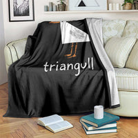Triangull Funny Triangle Seagull Meme Throw Blanket Geometry Bird Pun Minimalist Coastal Graphic