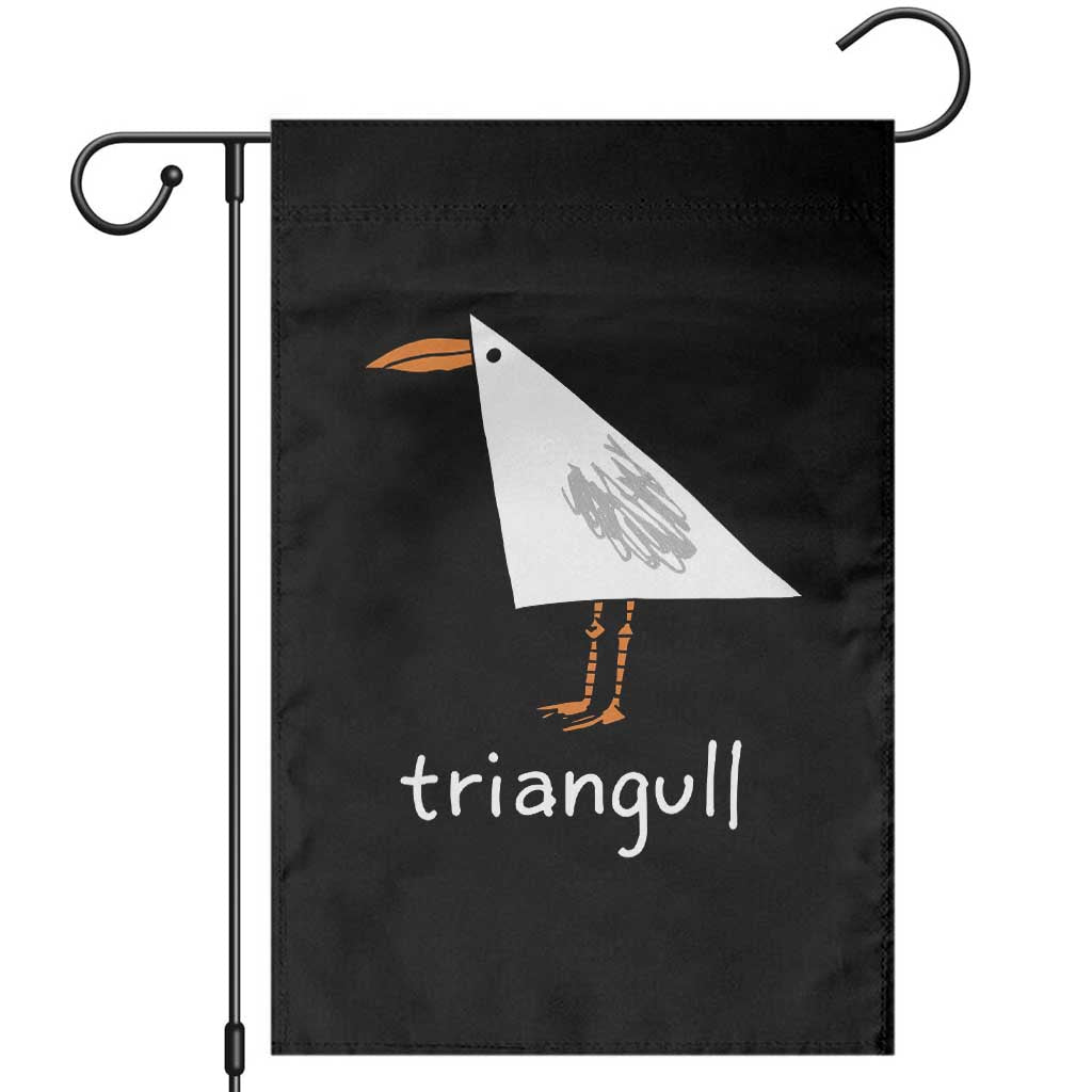 Triangull Funny Triangle Seagull Meme Garden Flag Geometry Bird Pun Minimalist Coastal Graphic