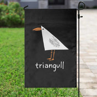 Triangull Funny Triangle Seagull Meme Garden Flag Geometry Bird Pun Minimalist Coastal Graphic