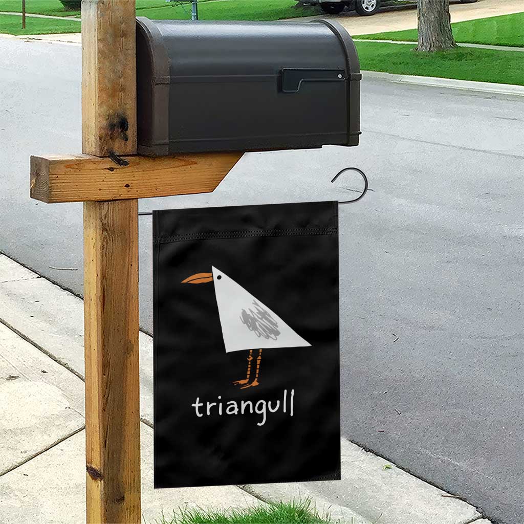 Triangull Funny Triangle Seagull Meme Garden Flag Geometry Bird Pun Minimalist Coastal Graphic