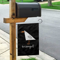 Triangull Funny Triangle Seagull Meme Garden Flag Geometry Bird Pun Minimalist Coastal Graphic