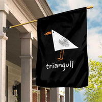 Triangull Funny Triangle Seagull Meme Garden Flag Geometry Bird Pun Minimalist Coastal Graphic