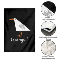 Triangull Funny Triangle Seagull Meme Garden Flag Geometry Bird Pun Minimalist Coastal Graphic