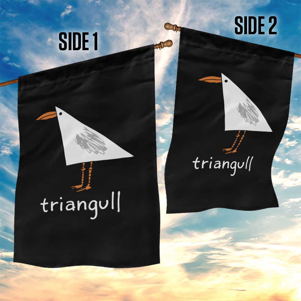 Triangull Funny Triangle Seagull Meme Garden Flag Geometry Bird Pun Minimalist Coastal Graphic