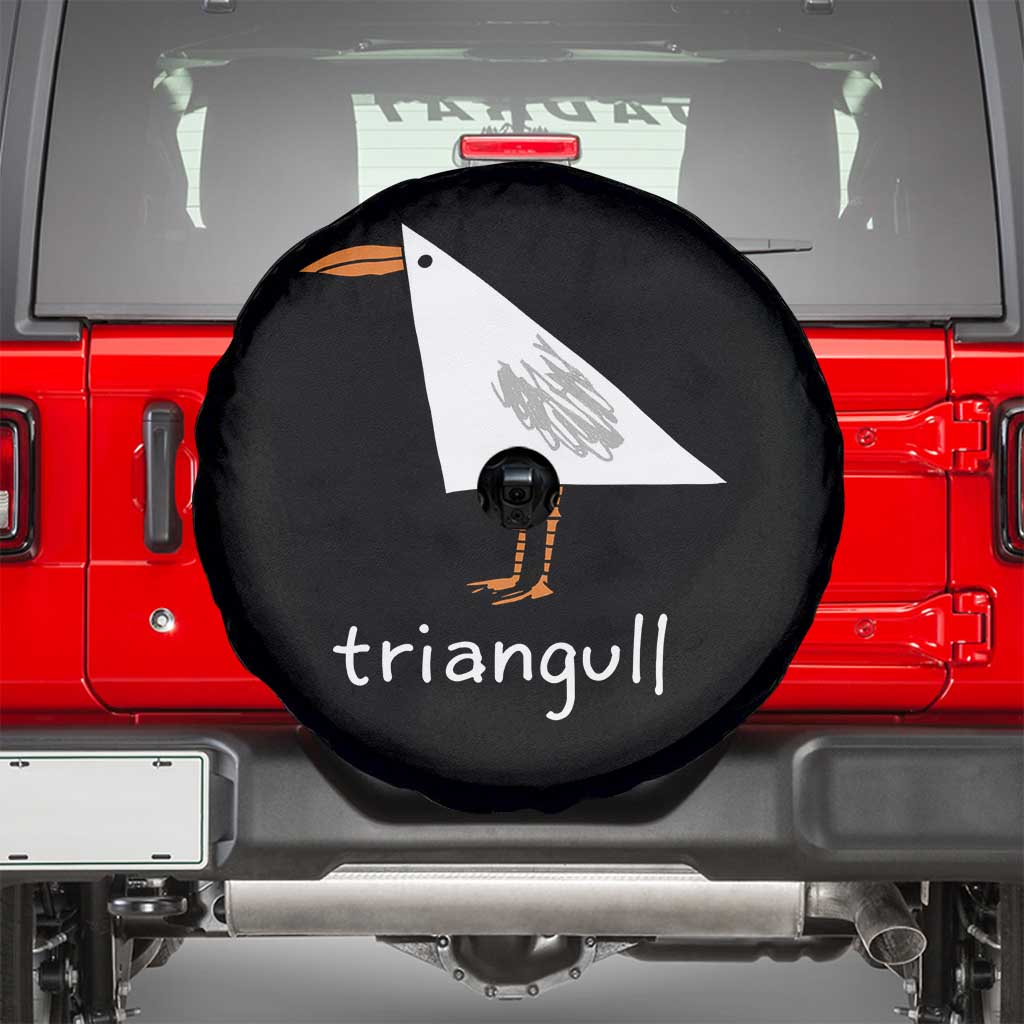 Triangull Funny Triangle Seagull Meme Spare Tire Cover Geometry Bird Pun Minimalist Coastal Graphic