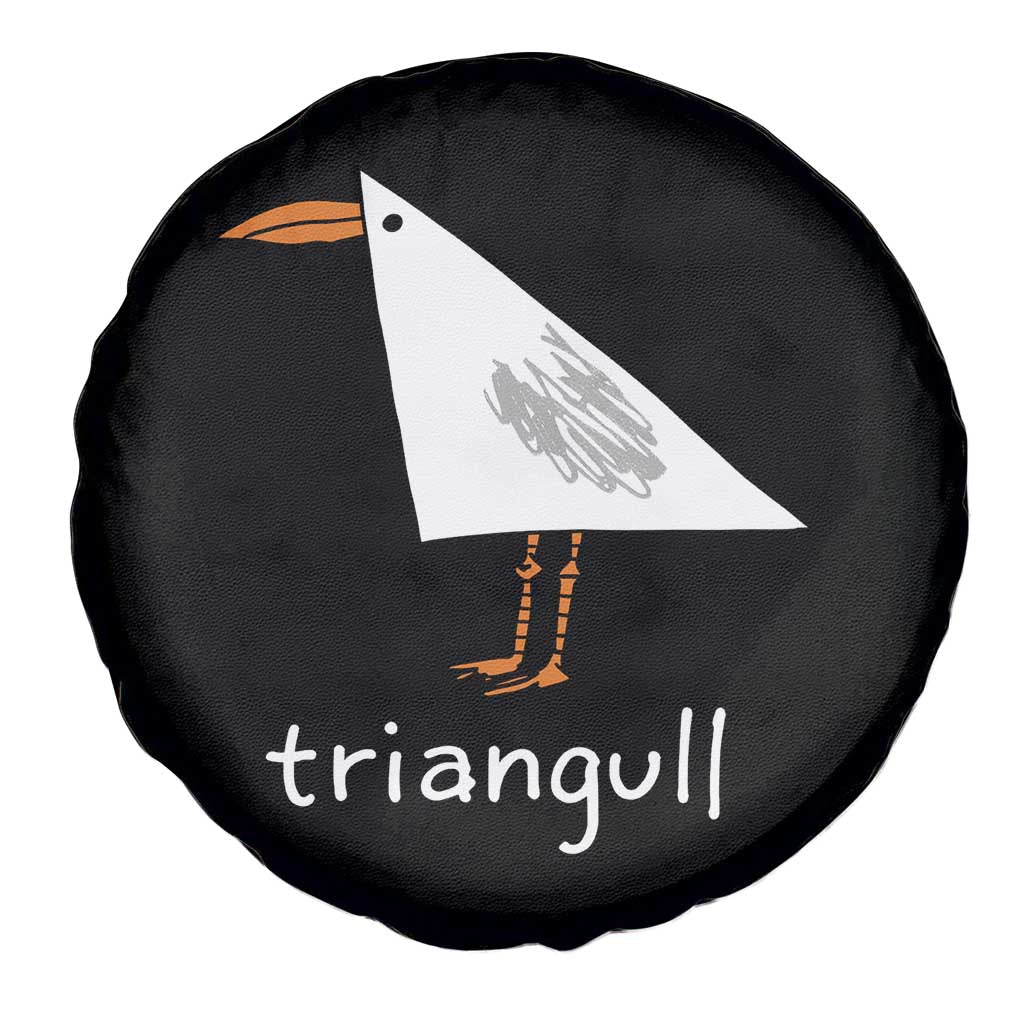 Triangull Funny Triangle Seagull Meme Spare Tire Cover Geometry Bird Pun Minimalist Coastal Graphic