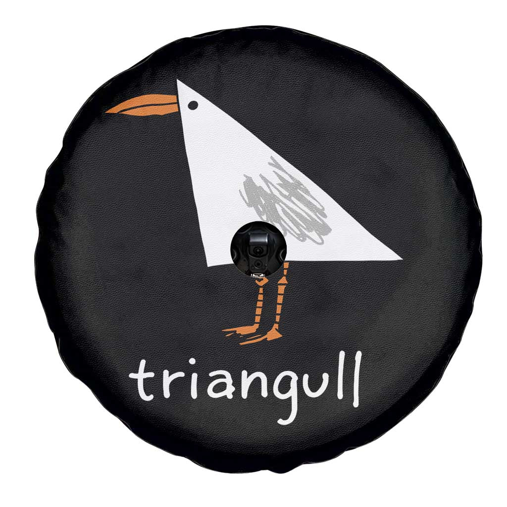 Triangull Funny Triangle Seagull Meme Spare Tire Cover Geometry Bird Pun Minimalist Coastal Graphic