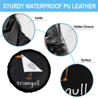 Triangull Funny Triangle Seagull Meme Spare Tire Cover Geometry Bird Pun Minimalist Coastal Graphic