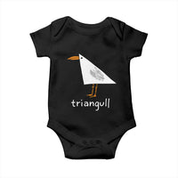 Triangull Funny Triangle Seagull Meme Baby Onesie Geometry Bird Pun Minimalist Coastal Graphic