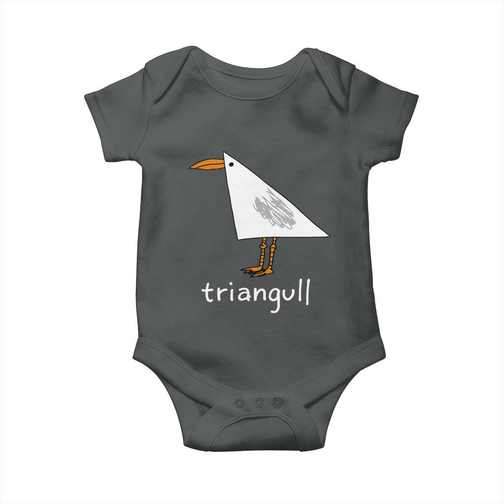 Triangull Funny Triangle Seagull Meme Baby Onesie Geometry Bird Pun Minimalist Coastal Graphic