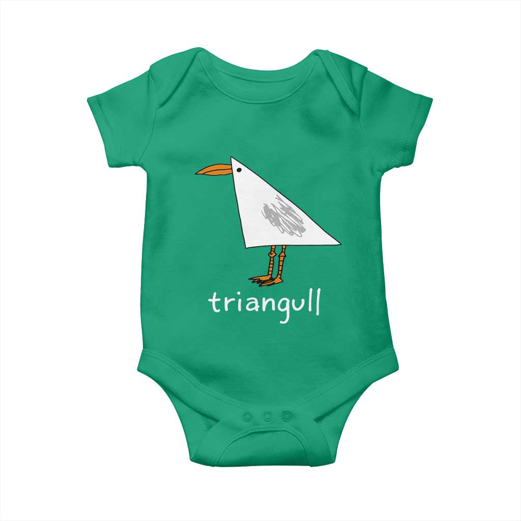 Triangull Funny Triangle Seagull Meme Baby Onesie Geometry Bird Pun Minimalist Coastal Graphic