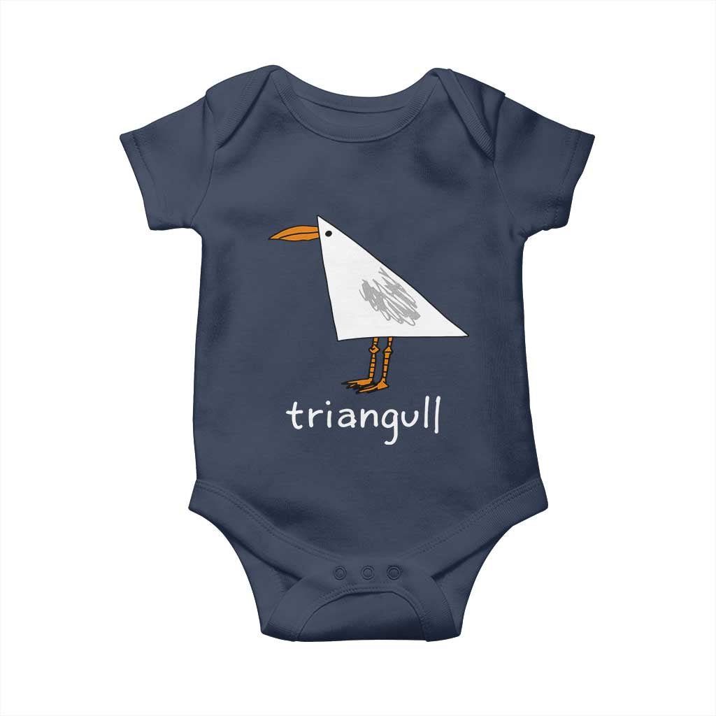 Triangull Funny Triangle Seagull Meme Baby Onesie Geometry Bird Pun Minimalist Coastal Graphic