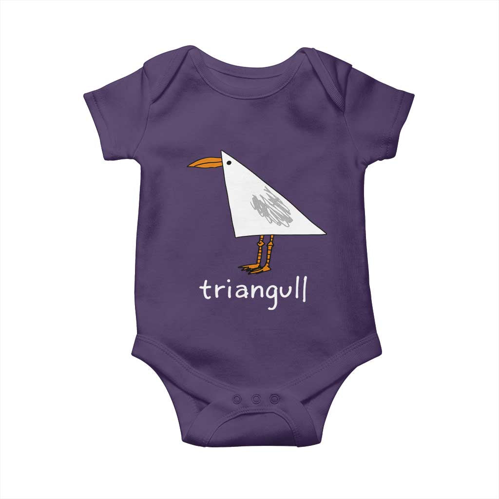 Triangull Funny Triangle Seagull Meme Baby Onesie Geometry Bird Pun Minimalist Coastal Graphic