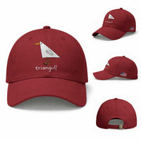 Triangull Funny Triangle Seagull Meme Baseball Cap Geometry Bird Pun Minimalist Coastal Graphic