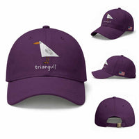 Triangull Funny Triangle Seagull Meme Baseball Cap Geometry Bird Pun Minimalist Coastal Graphic
