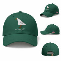 Triangull Funny Triangle Seagull Meme Baseball Cap Geometry Bird Pun Minimalist Coastal Graphic