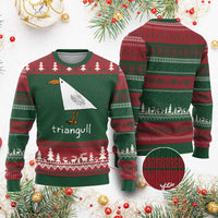 Triangull Funny Triangle Seagull Meme Ugly Christmas Sweater Geometry Bird Pun Minimalist Coastal Graphic