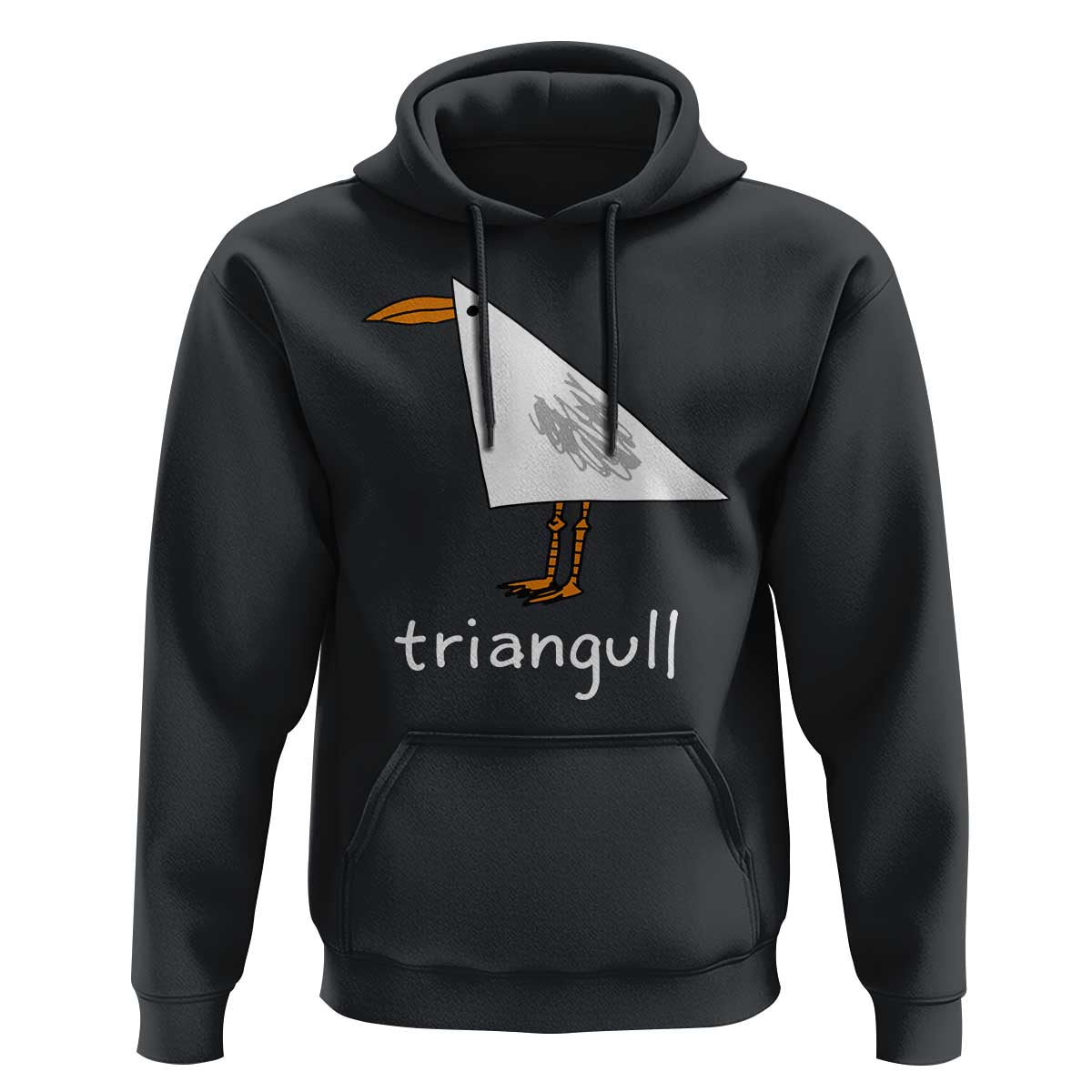 Triangull Funny Triangle Seagull Meme Hoodie Geometry Bird Pun Minimalist Coastal Graphic