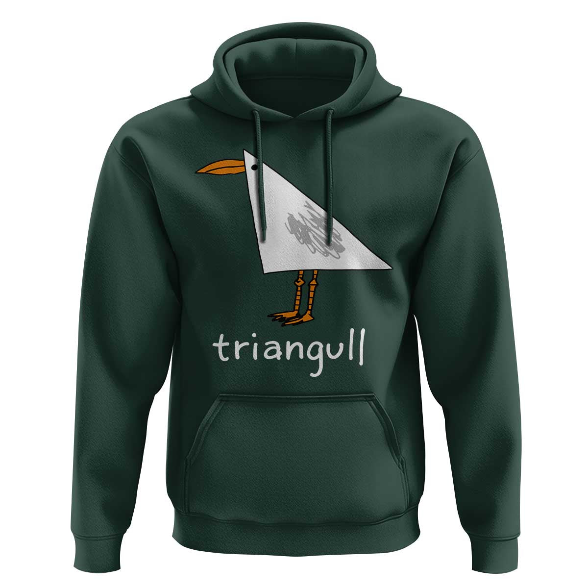 Triangull Funny Triangle Seagull Meme Hoodie Geometry Bird Pun Minimalist Coastal Graphic