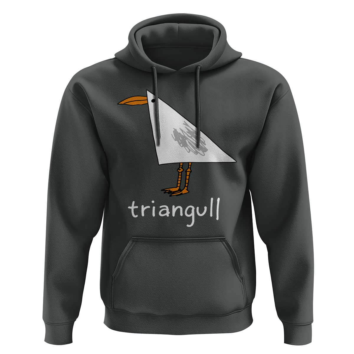 Triangull Funny Triangle Seagull Meme Hoodie Geometry Bird Pun Minimalist Coastal Graphic